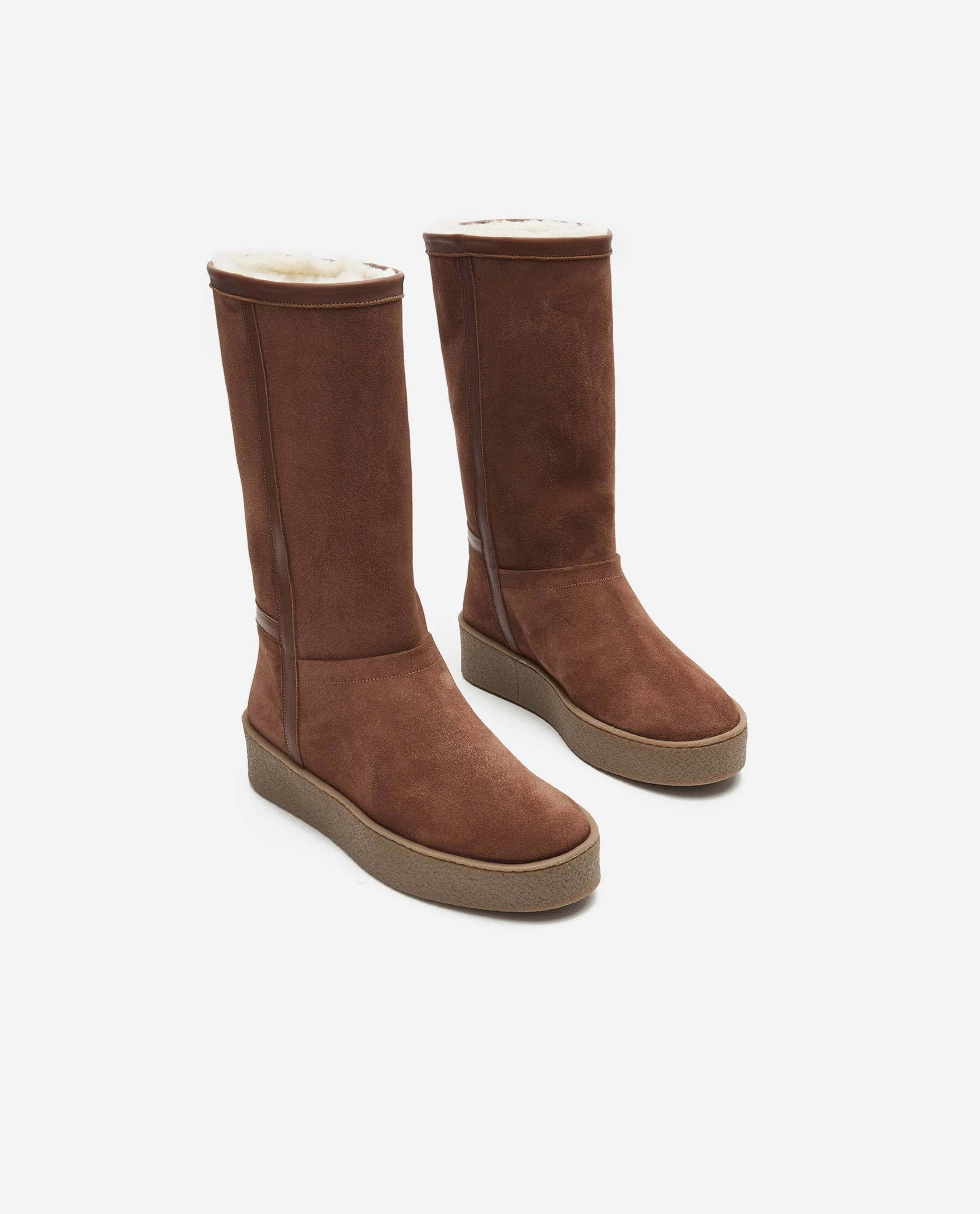 Amaya Suede Caramel Winter Boots