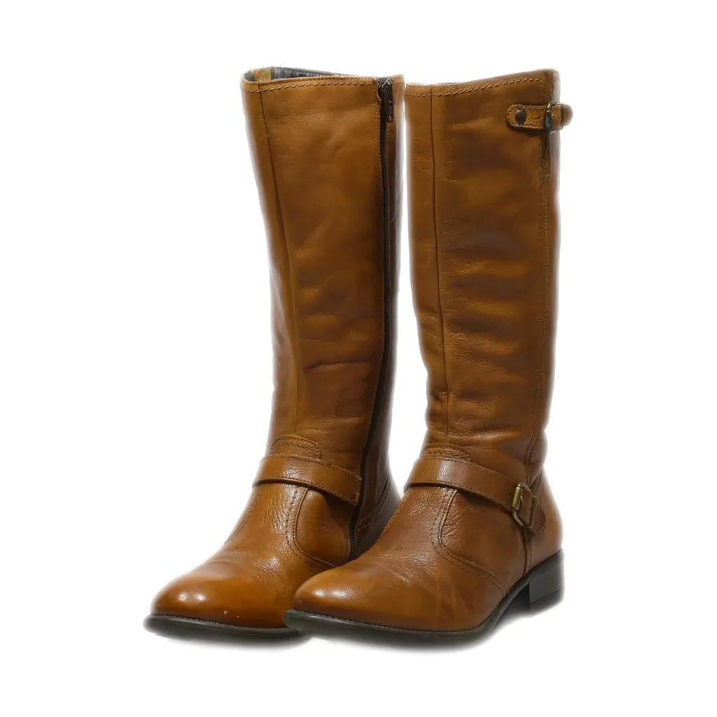 Andre High Boots Leather Brown Colour For Women