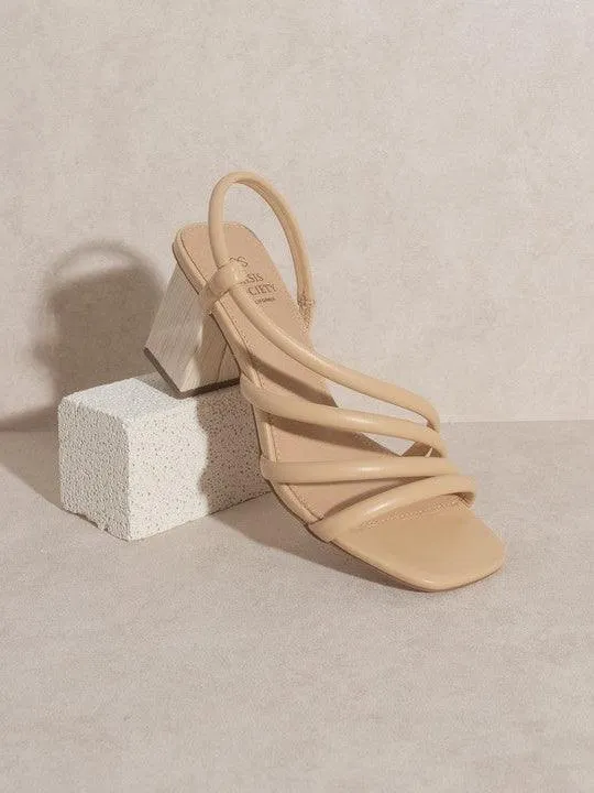 Beach Waves Wooden Heel Sandals