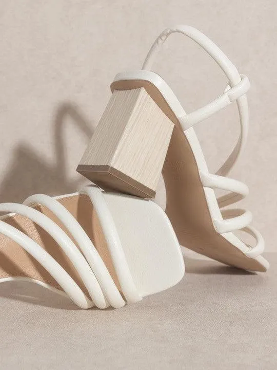 Beach Waves Wooden Heel Sandals