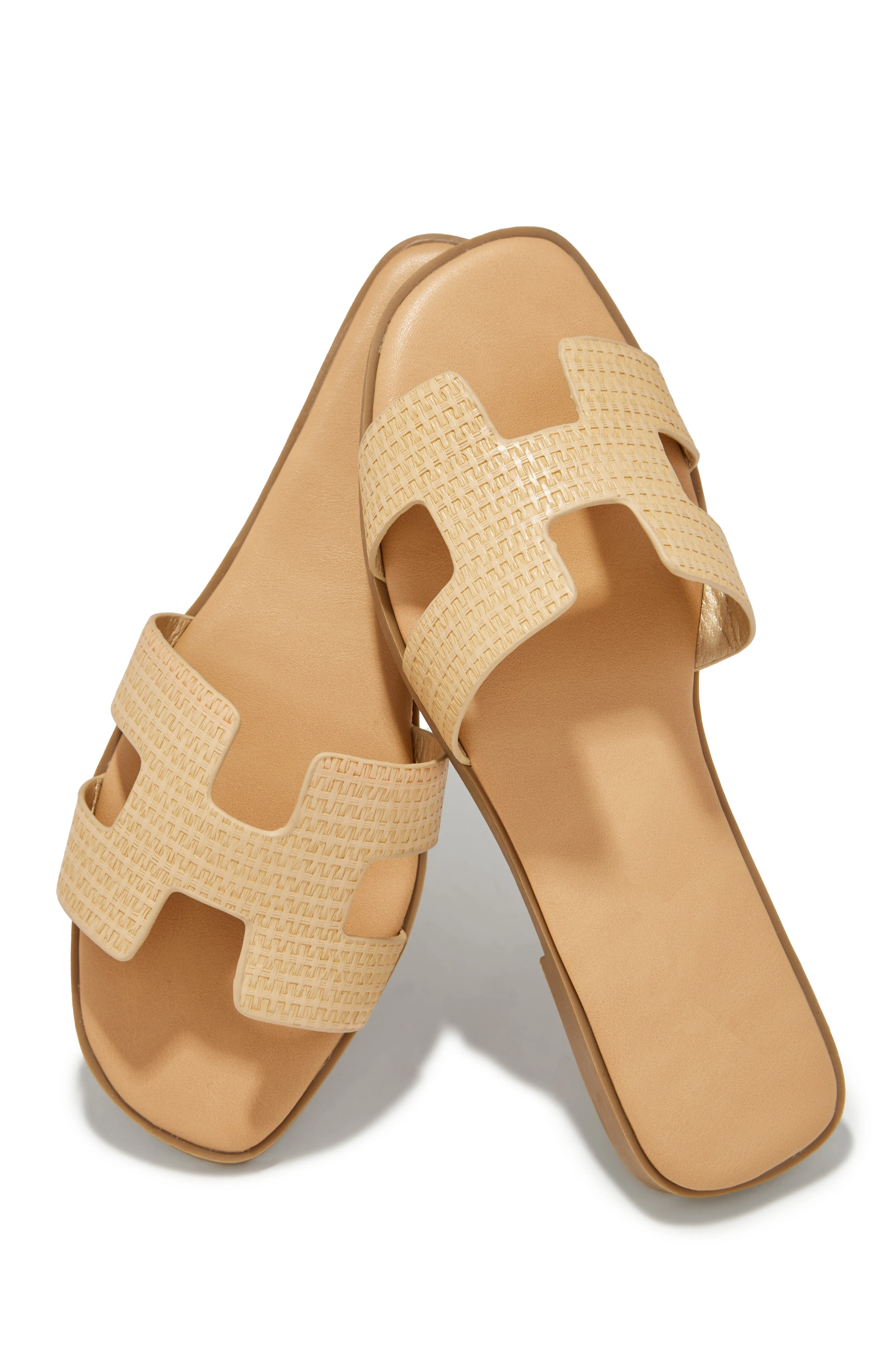 Bianka Slip On Sandals - Natural