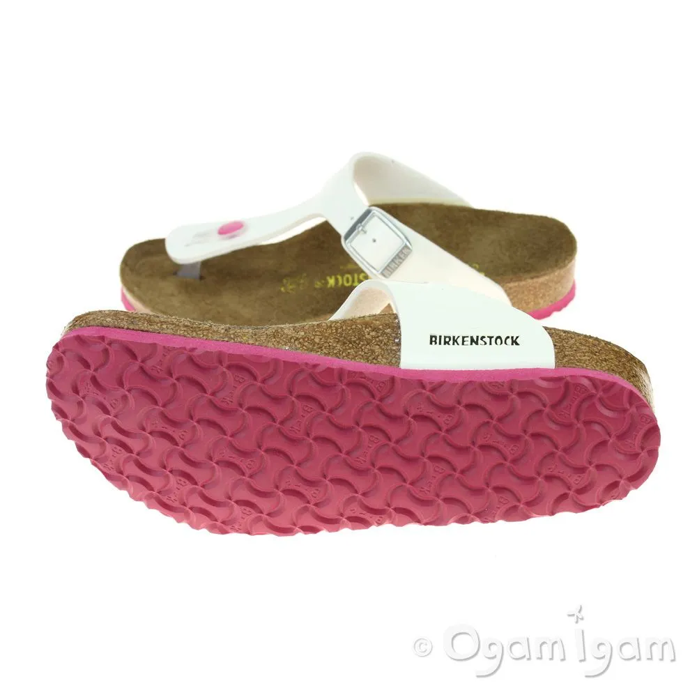 Birkenstock Gizeh Kinder Girls White-Pink Sandal