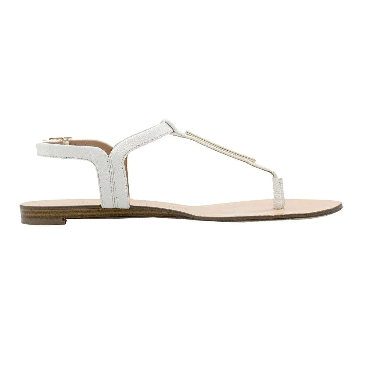 Calvin Klein Samira Flat Sandals White Colour For Women