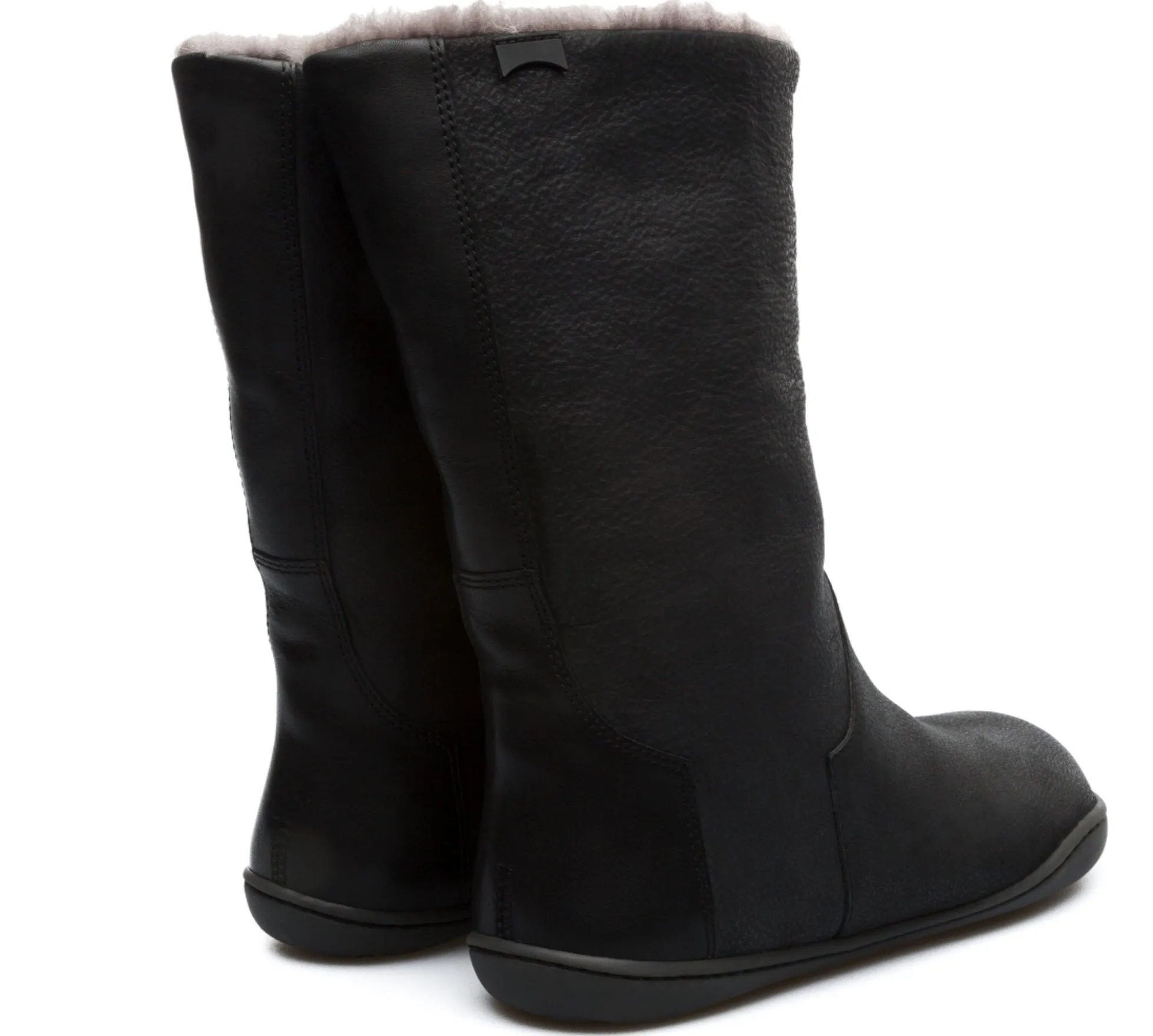 Camper Peu Leather Boots with Wool Lining in Black $239, Our Beautiful Price $199