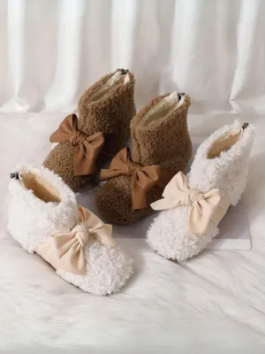 Catching Snowflakes Faux Fur Booties By Liv and Mia