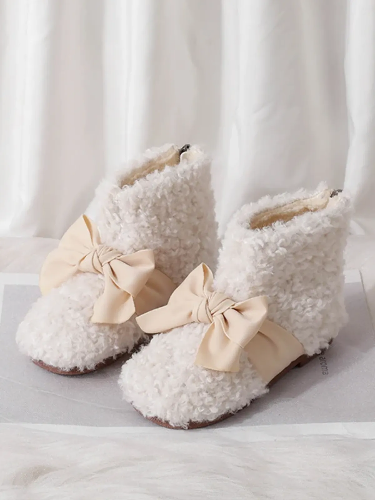 Catching Snowflakes Faux Fur Booties By Liv and Mia