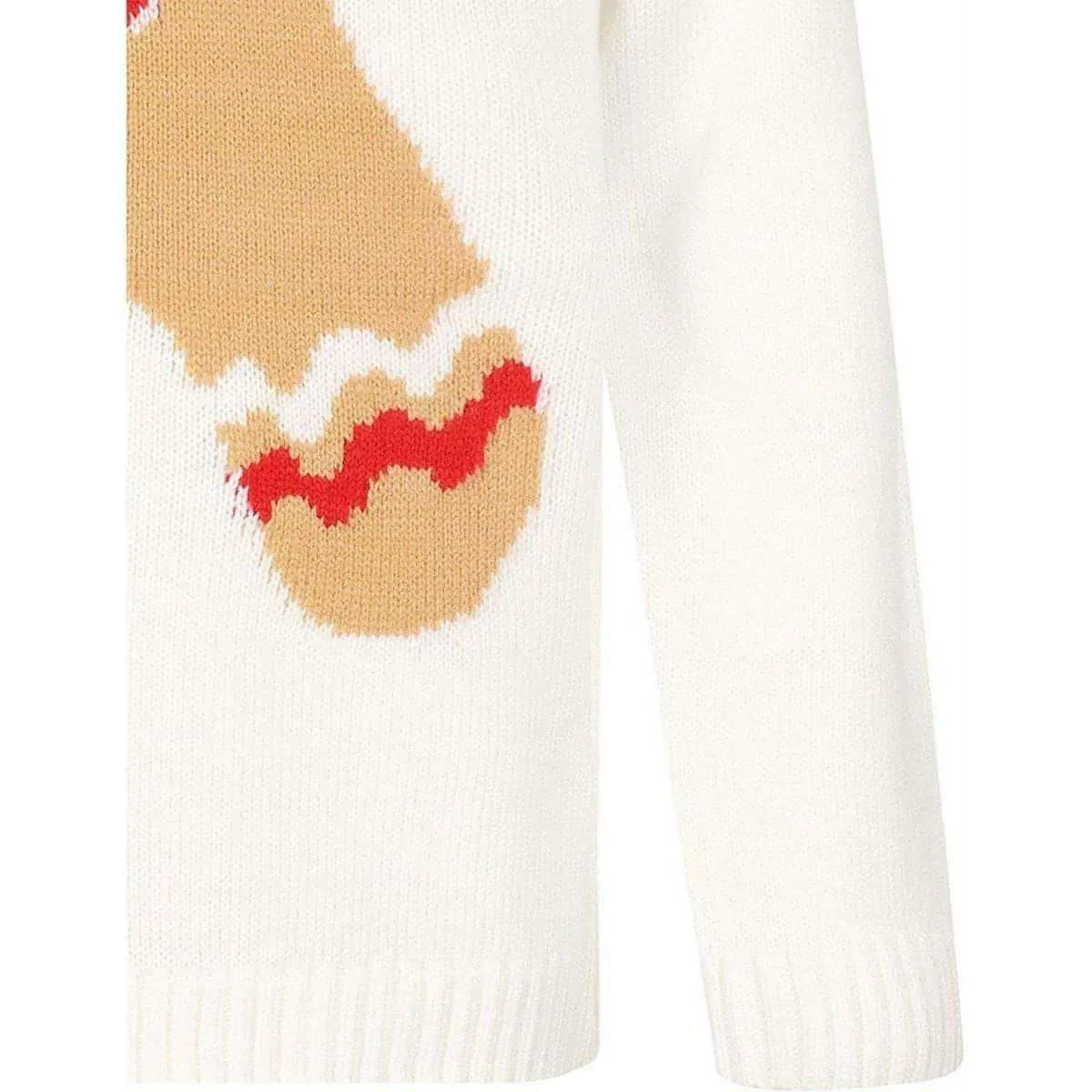 Christmas Gingerbread Novelty Junior Christmas Jumper - White