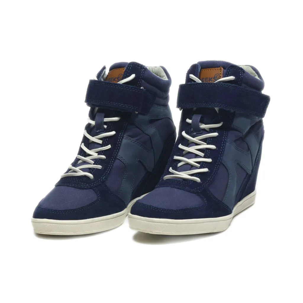 Creeks Ankle Boots Fabric Blue Colour For Kids