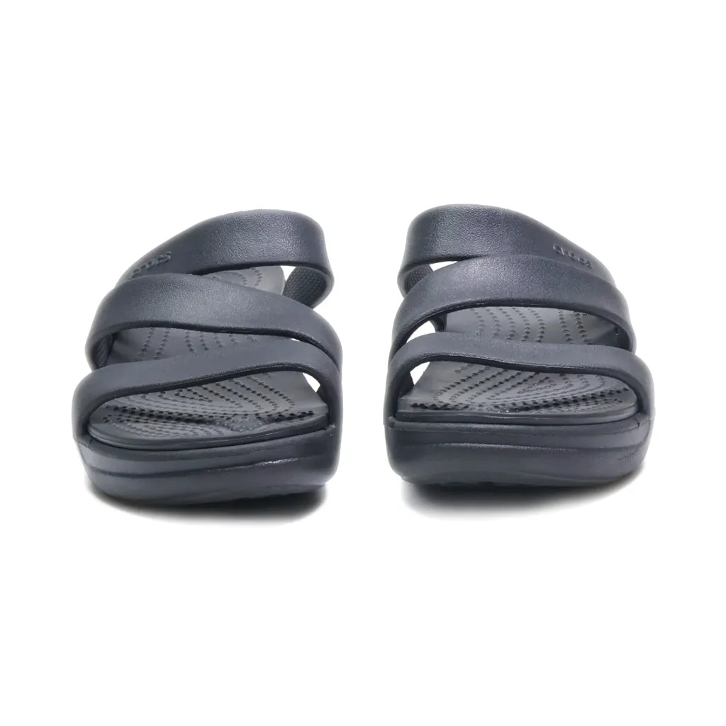 Crocs Wedge Sandals Eva Black Colour For Women