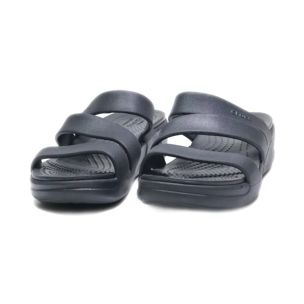 Crocs Wedge Sandals Eva Black Colour For Women