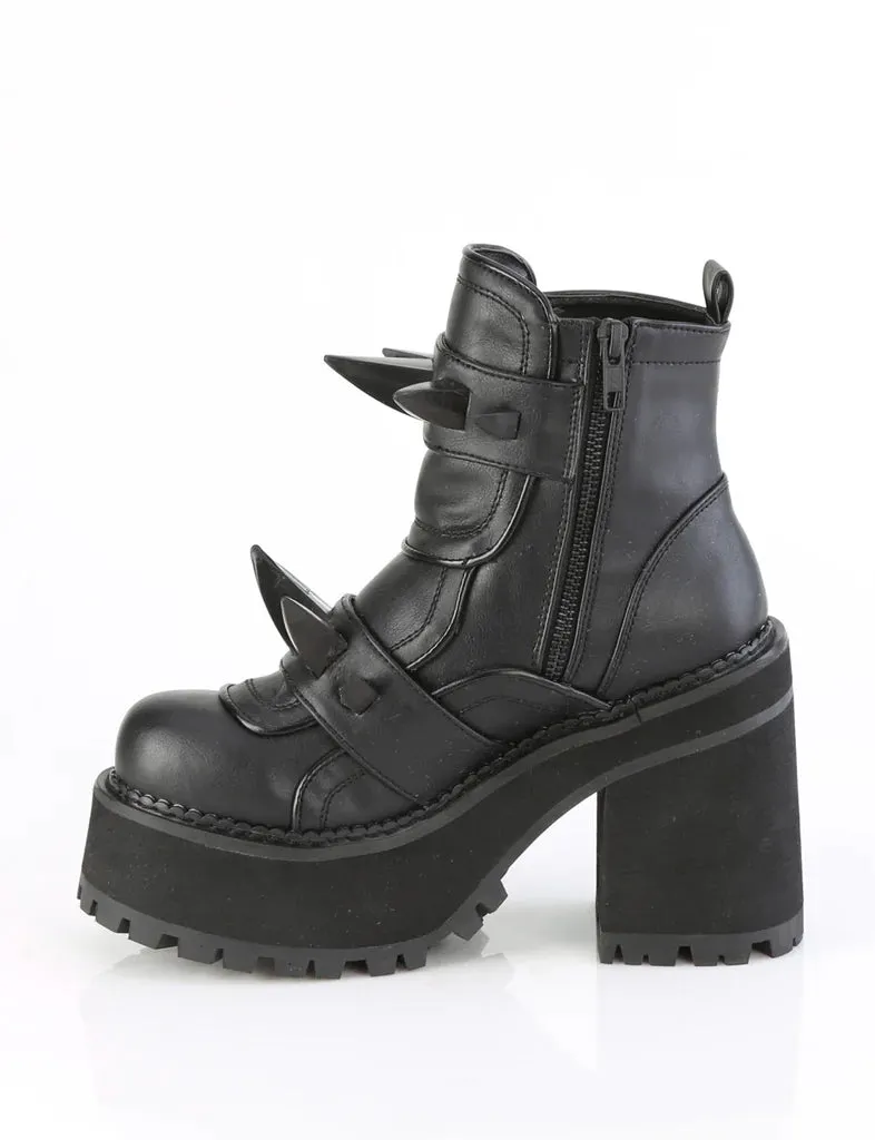 DEMONIA ASSAULT-72 - BLACK VEGAN LEATHER  ✰ PRE ORDER ✰