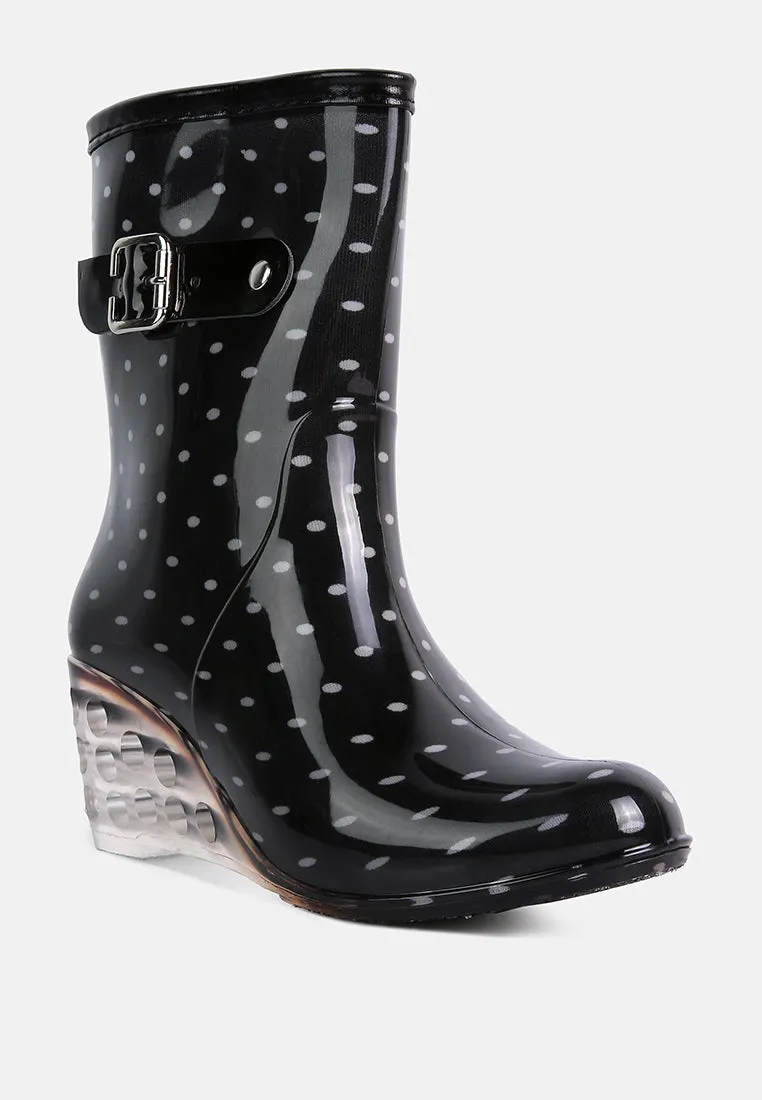 Drench Clear Wedge Rainboots