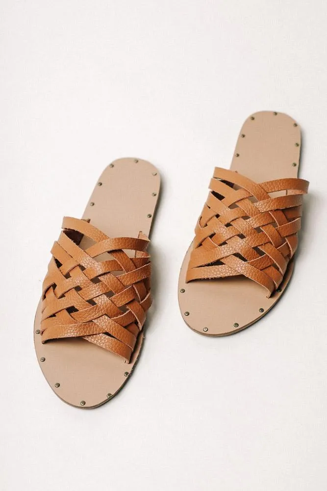 Eli Woven Sandals in Brown