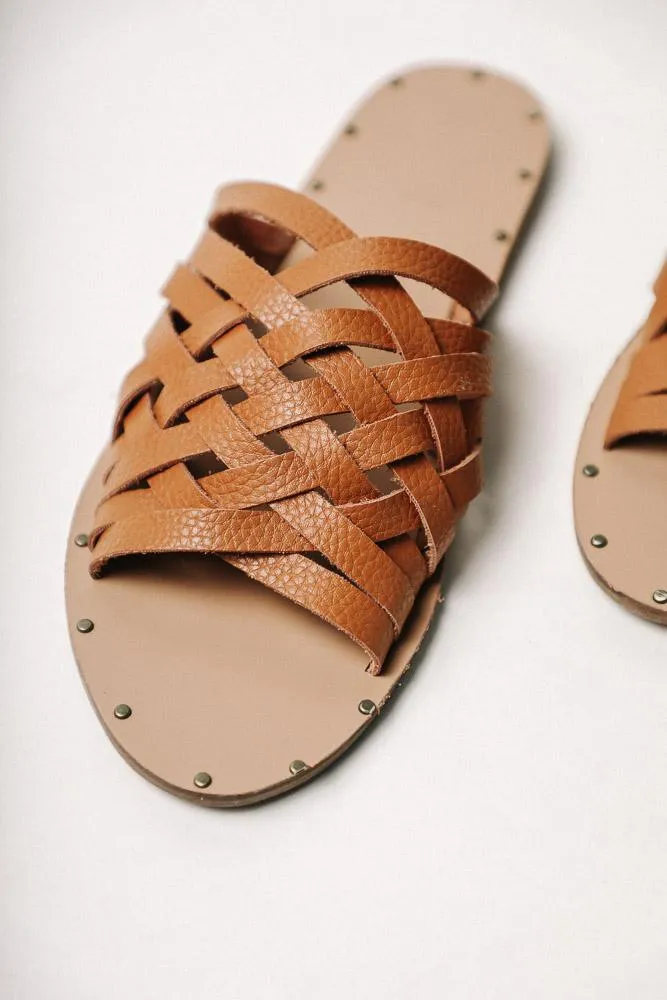 Eli Woven Sandals in Brown