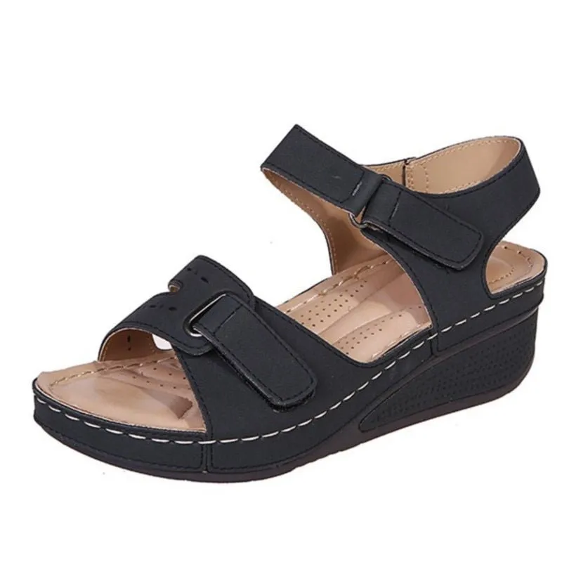 FUNMARS Sweet Slip-on Low Wedge Sandal Shoes