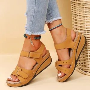 FUNMARS Sweet Slip-on Low Wedge Sandal Shoes