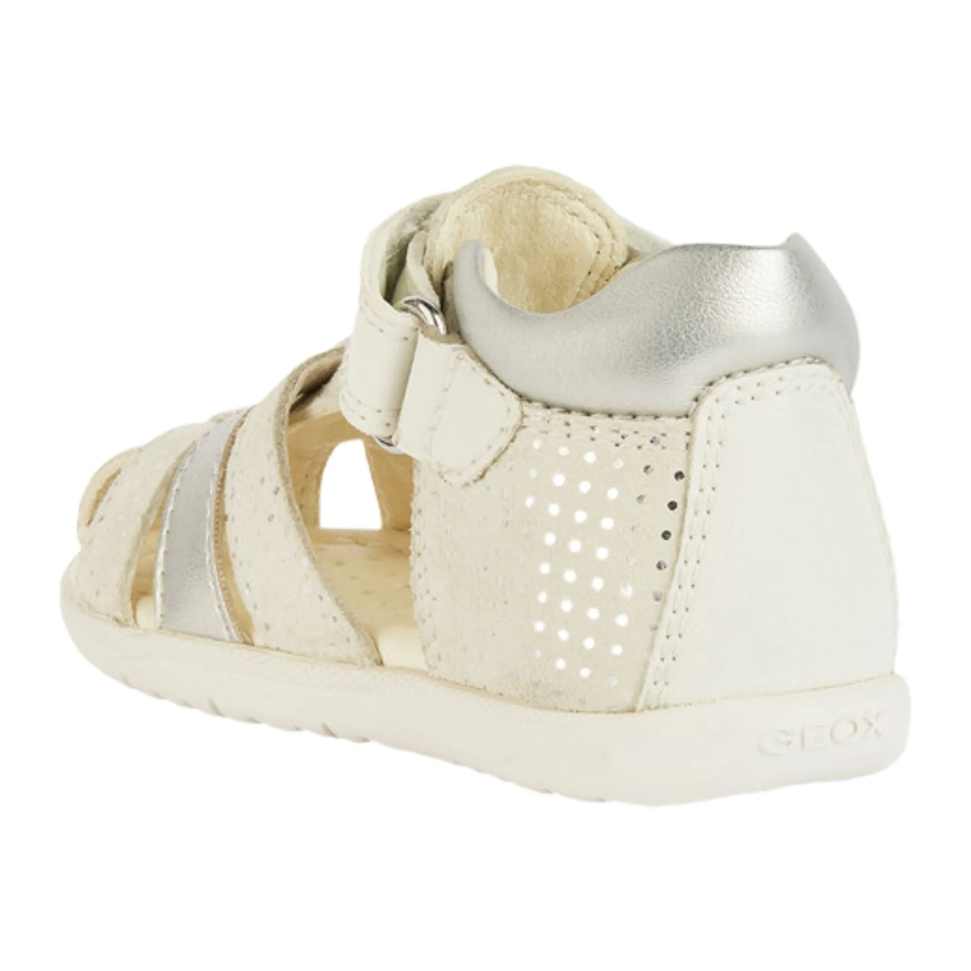 Geox Baby Girl Macchia Silver Sandals