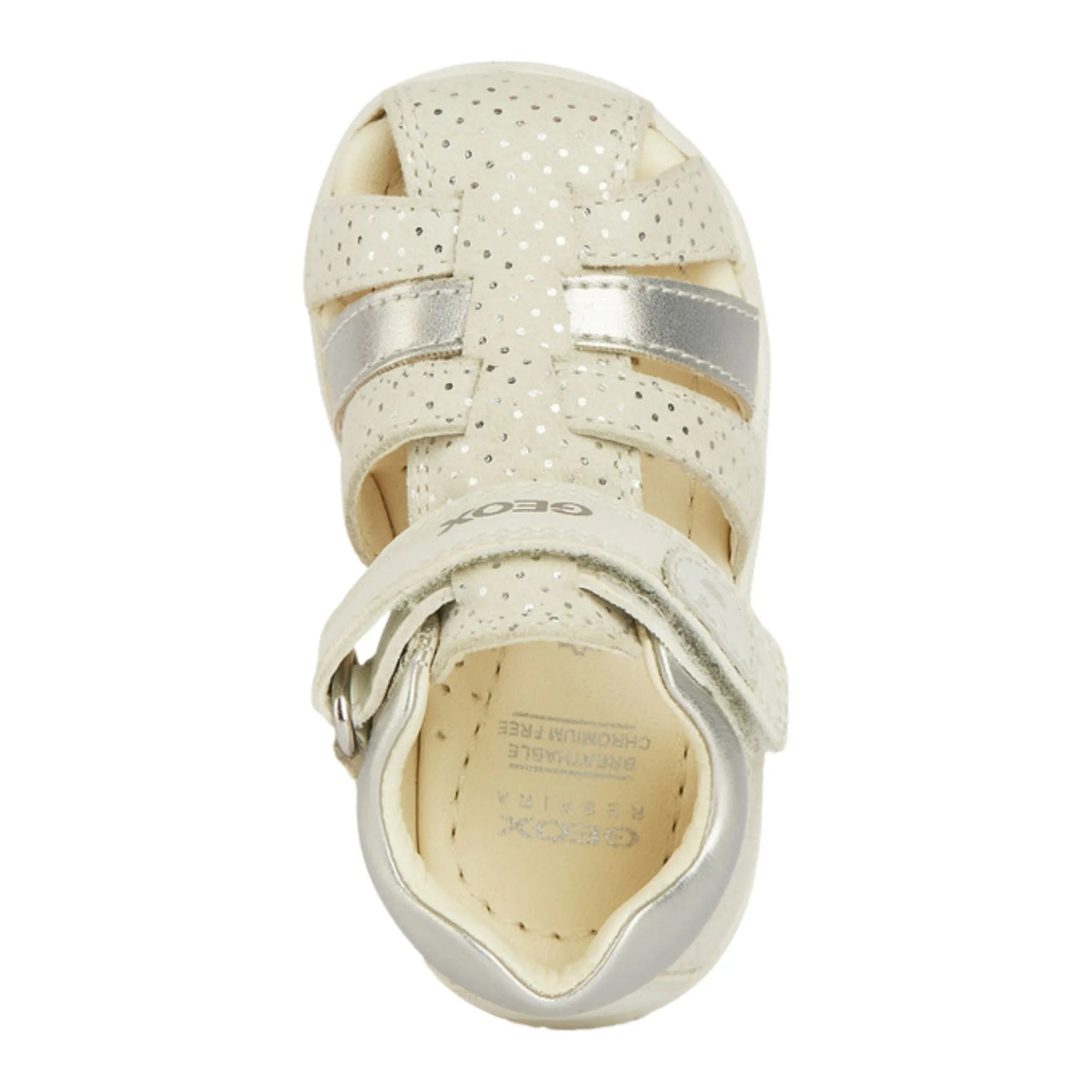 Geox Baby Girl Macchia Silver Sandals