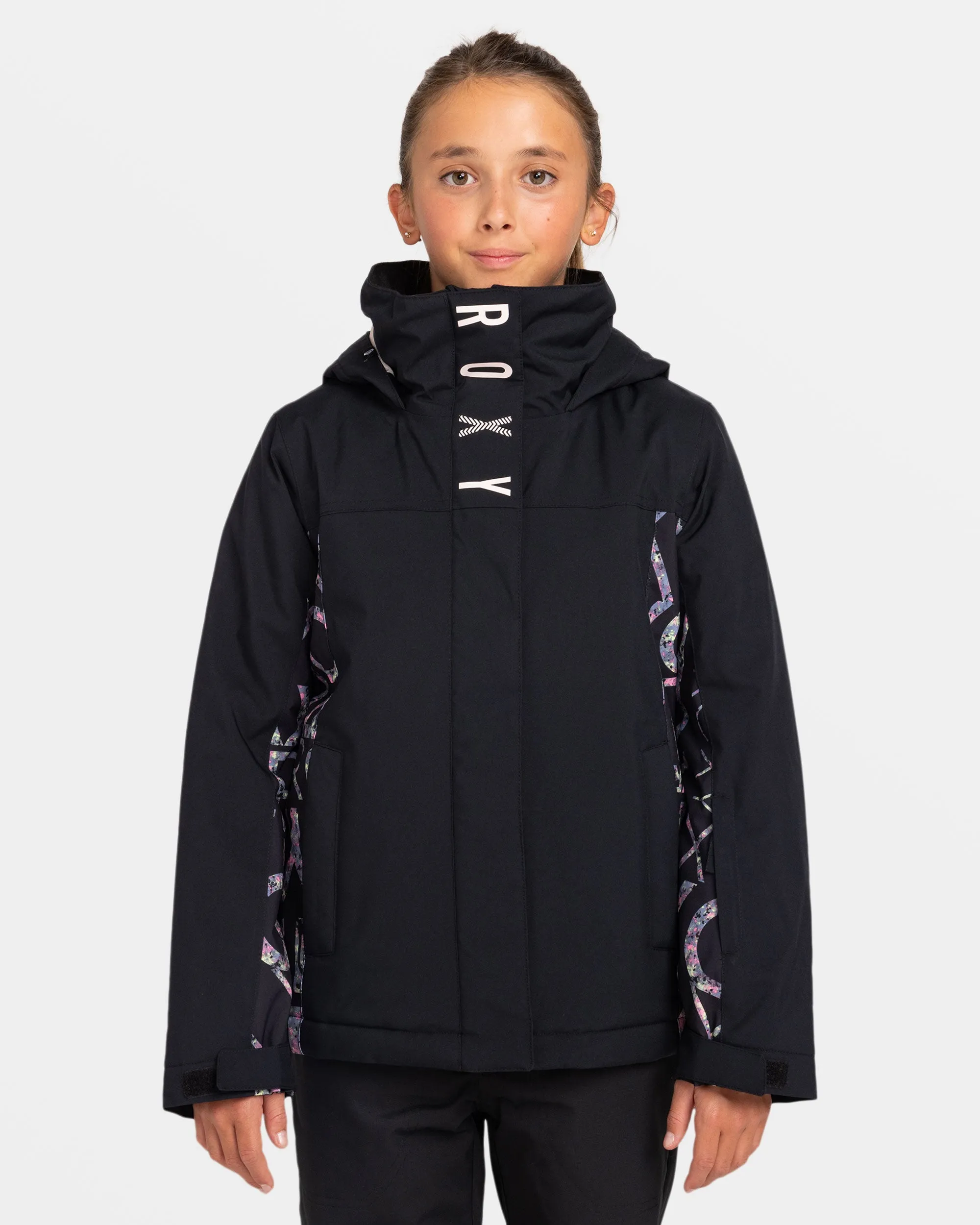 Girls 8-16 Galaxy Snow Jacket - True Black Lluvia