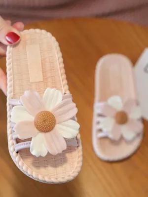 Girls Little Cute Daisy Slides By Liv and Mia