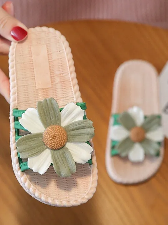 Girls Little Cute Daisy Slides By Liv and Mia