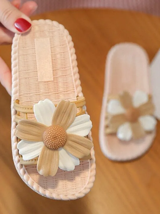 Girls Little Cute Daisy Slides By Liv and Mia