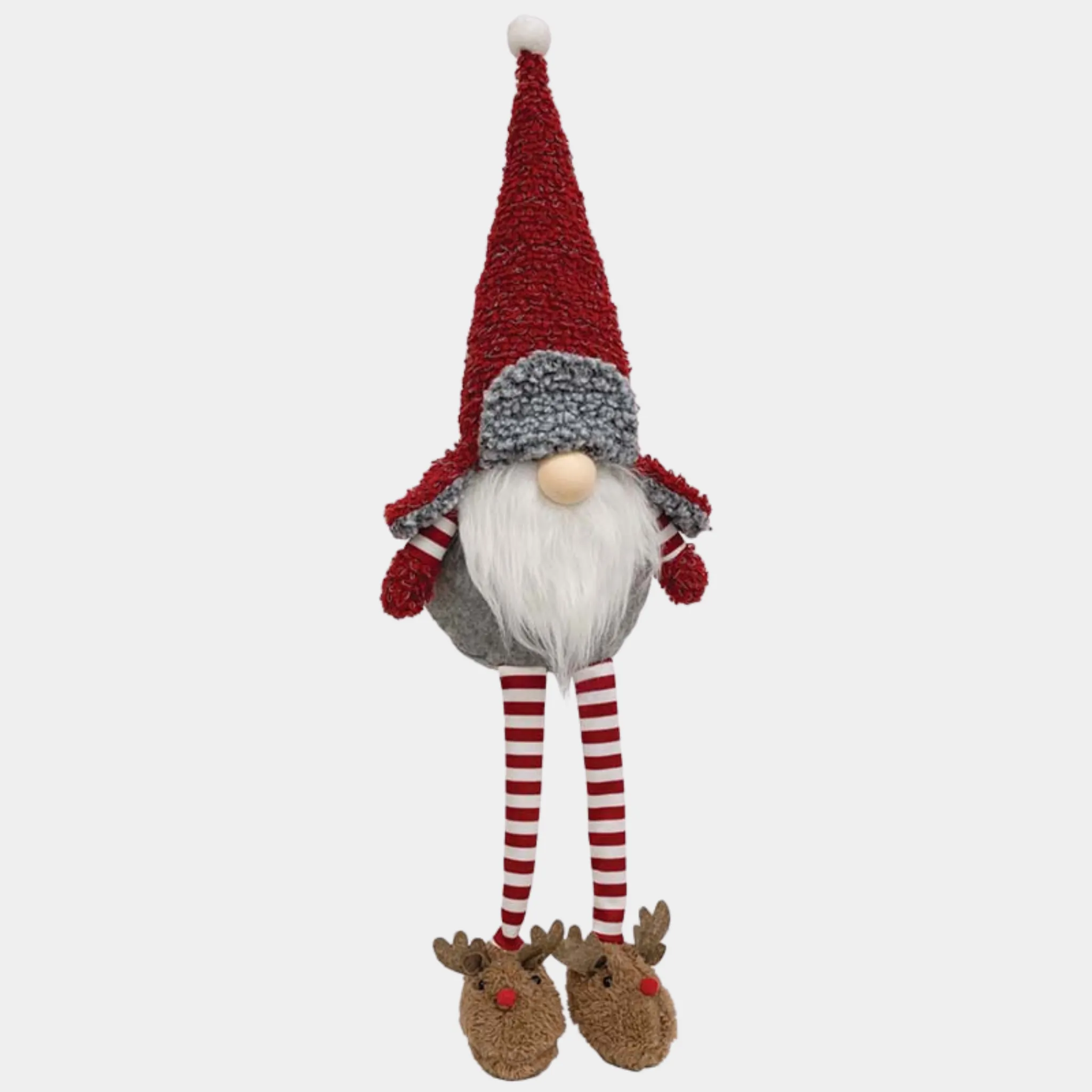 Gnome w/ Reindeer Slippers