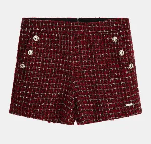 Guess Girls Red Tweed Shorts