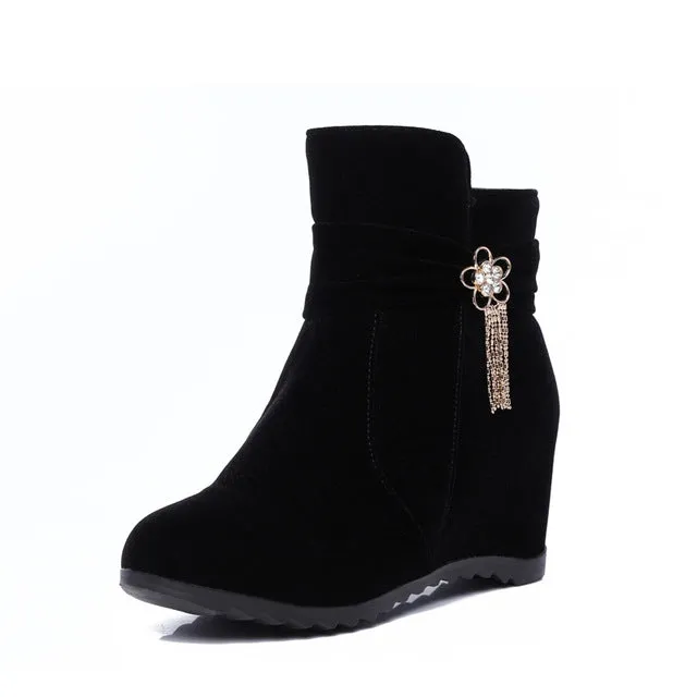 Height ankle boots woman