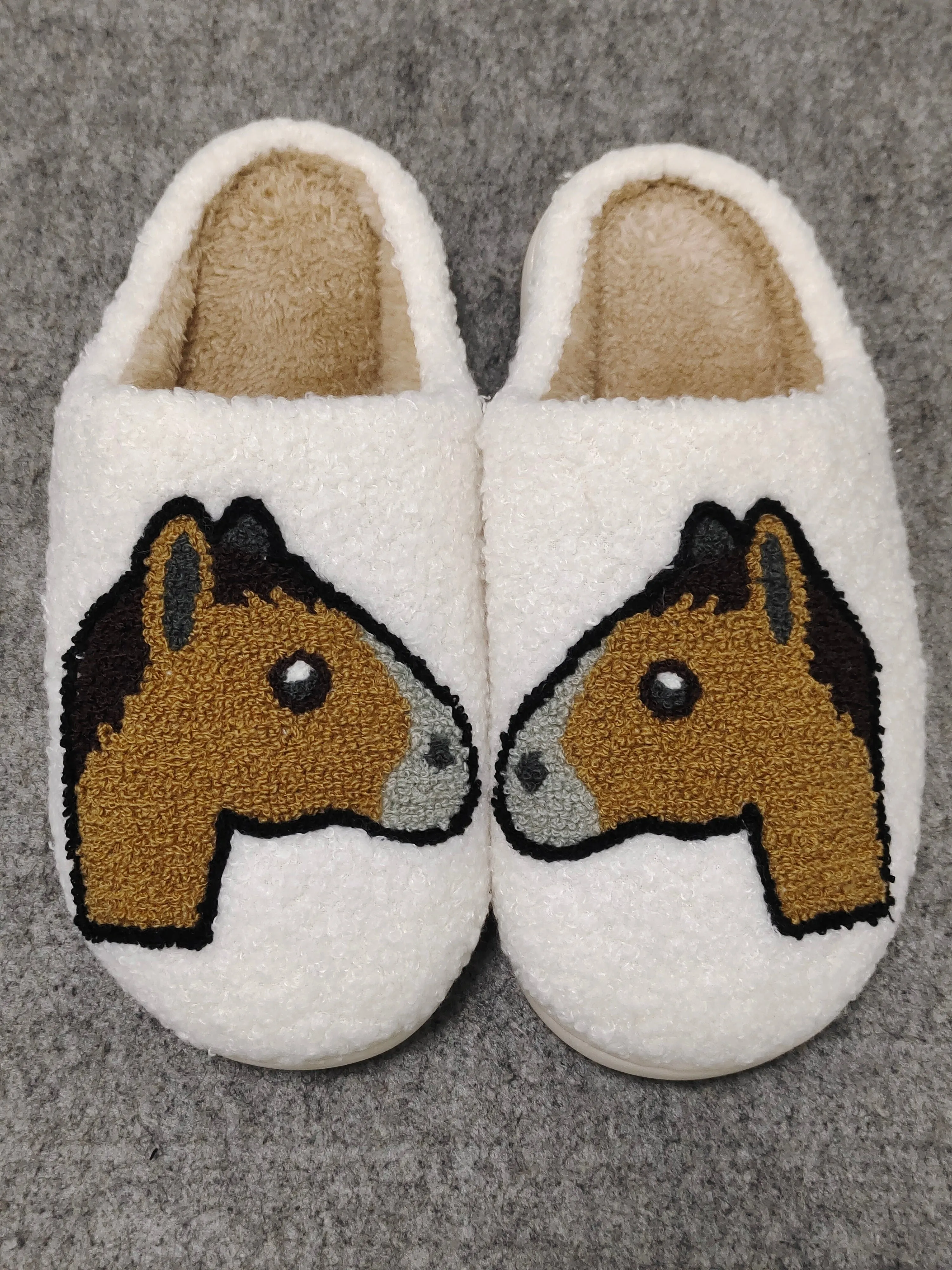 Horse Head Emoji Slippers