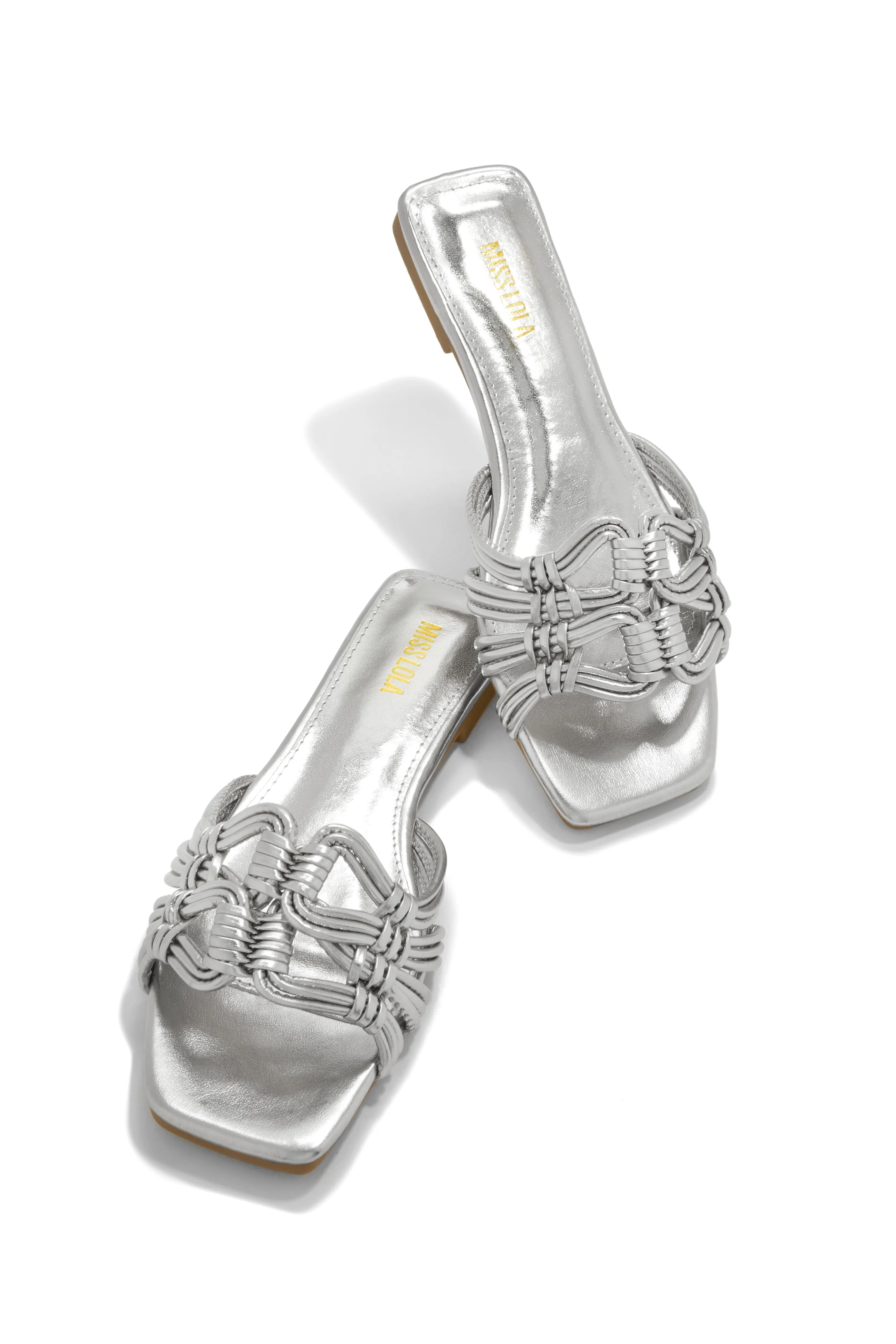 Island Of Paradise Slip On Sandals - Silver