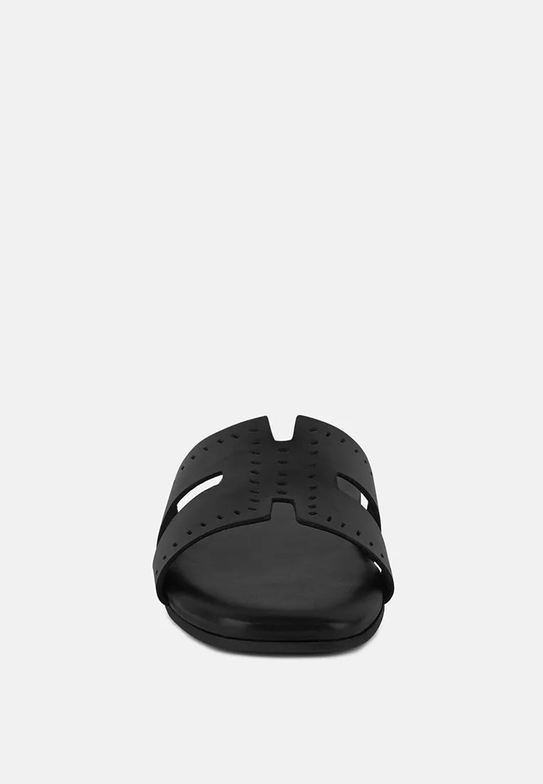 Ivanka Cut Out Slip On Sandals