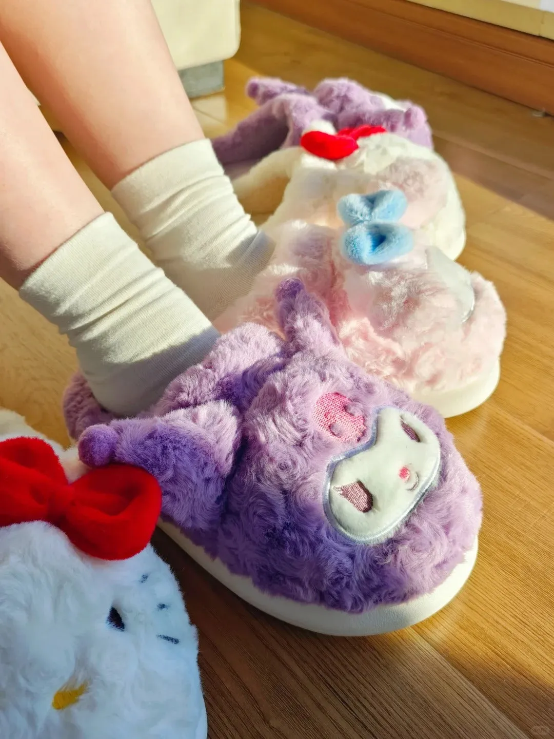 Kawaii Anime Fuzzy Slippers