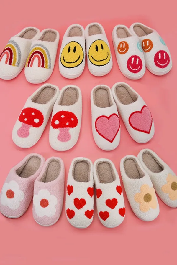 Kick Back Fuzzy Slippers- 4 Designs!