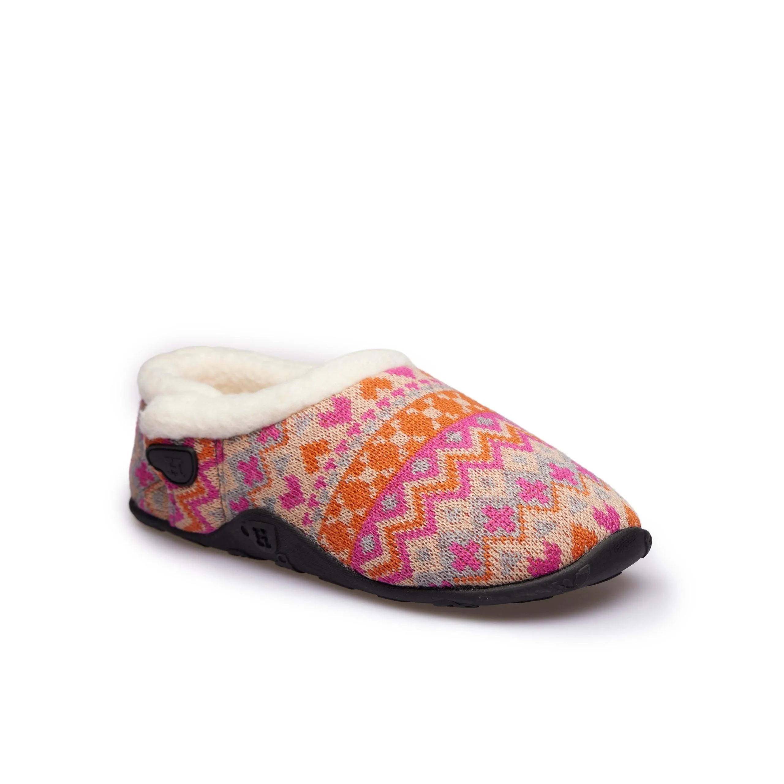 Layla - Orange Pink Knit Nordic Women's Slippers