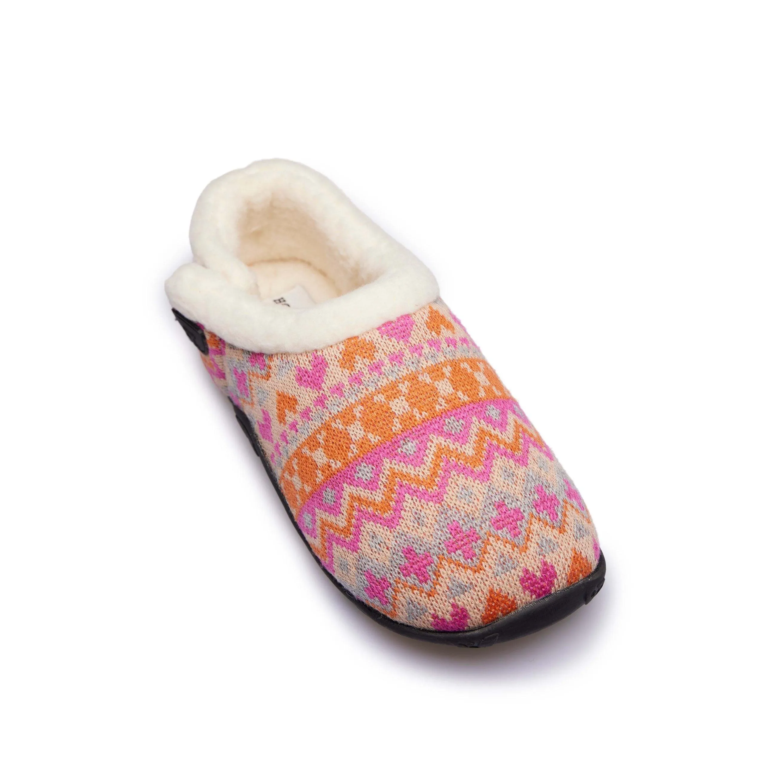 Layla - Orange Pink Knit Nordic Women's Slippers