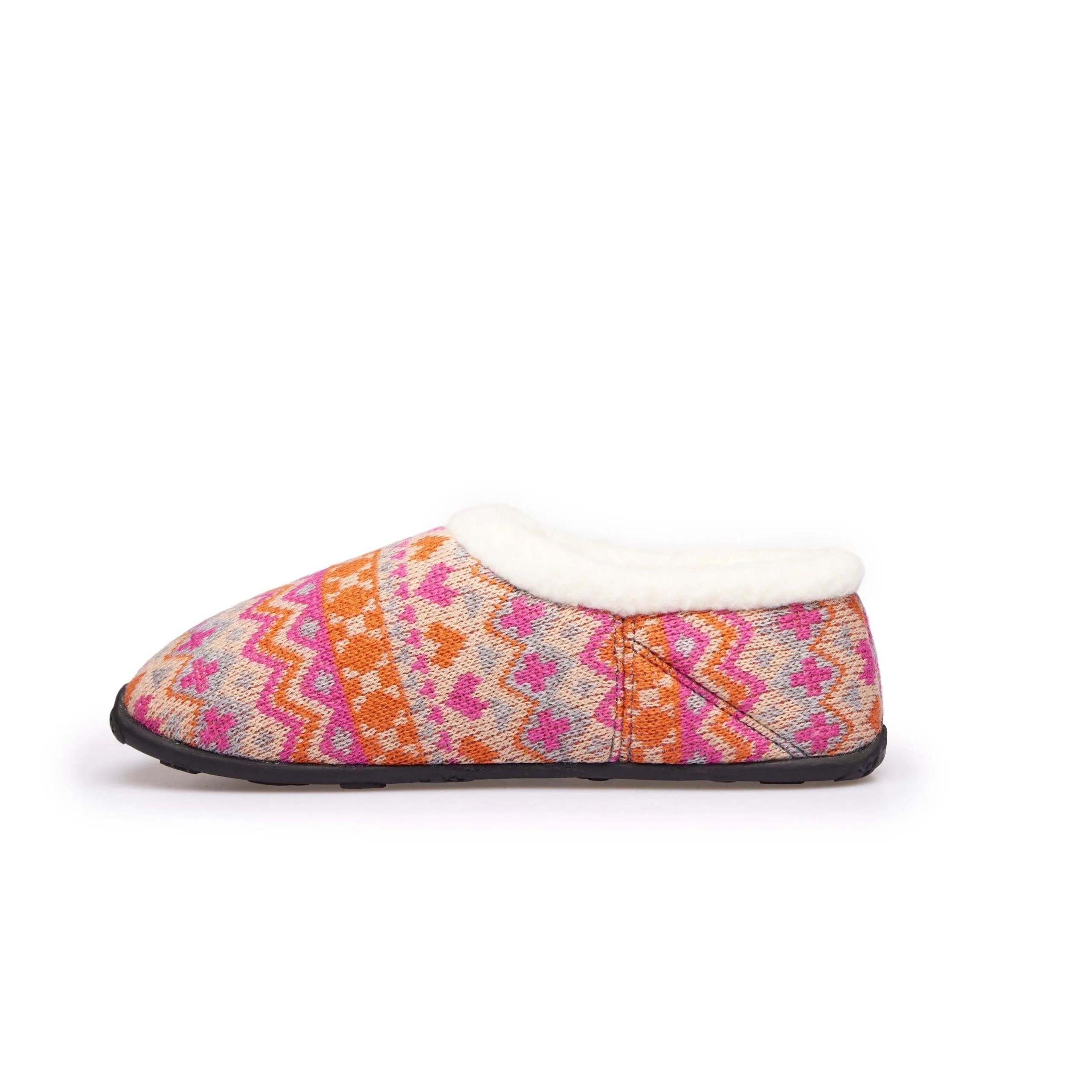 Layla - Orange Pink Knit Nordic Women's Slippers