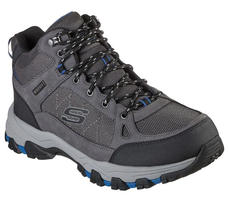 Men's Wide Fit Skechers 204477 Selmen Melano Hiking Boots - Grey