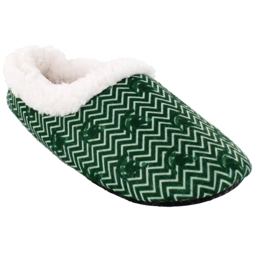 Michigan State Spartans Chevron Slip On Slippers