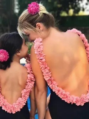 Mommy and Me Blooming Beauties Floral Strap Swimsuit