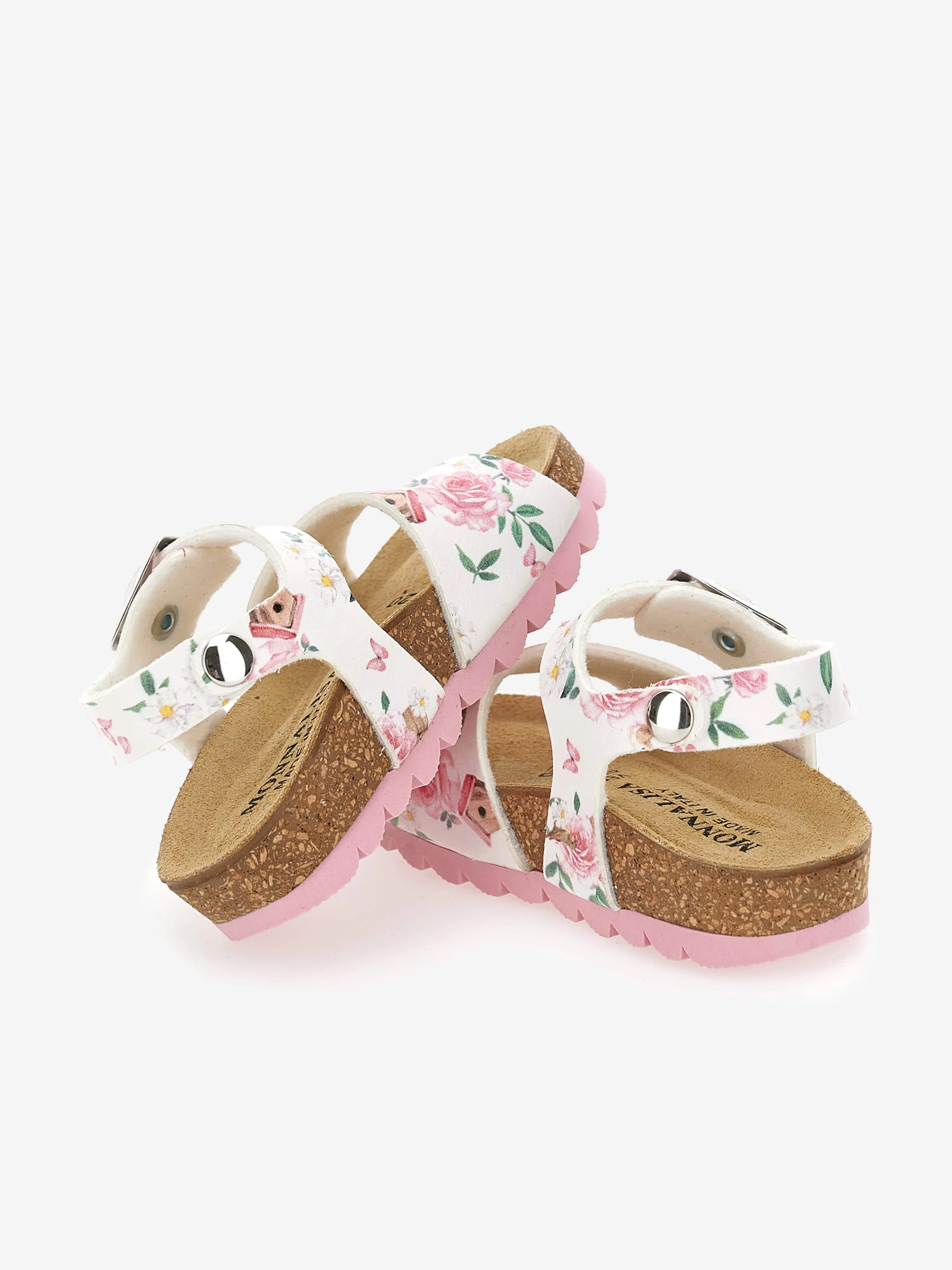 Monnalisa Girls Rose Sandals in White