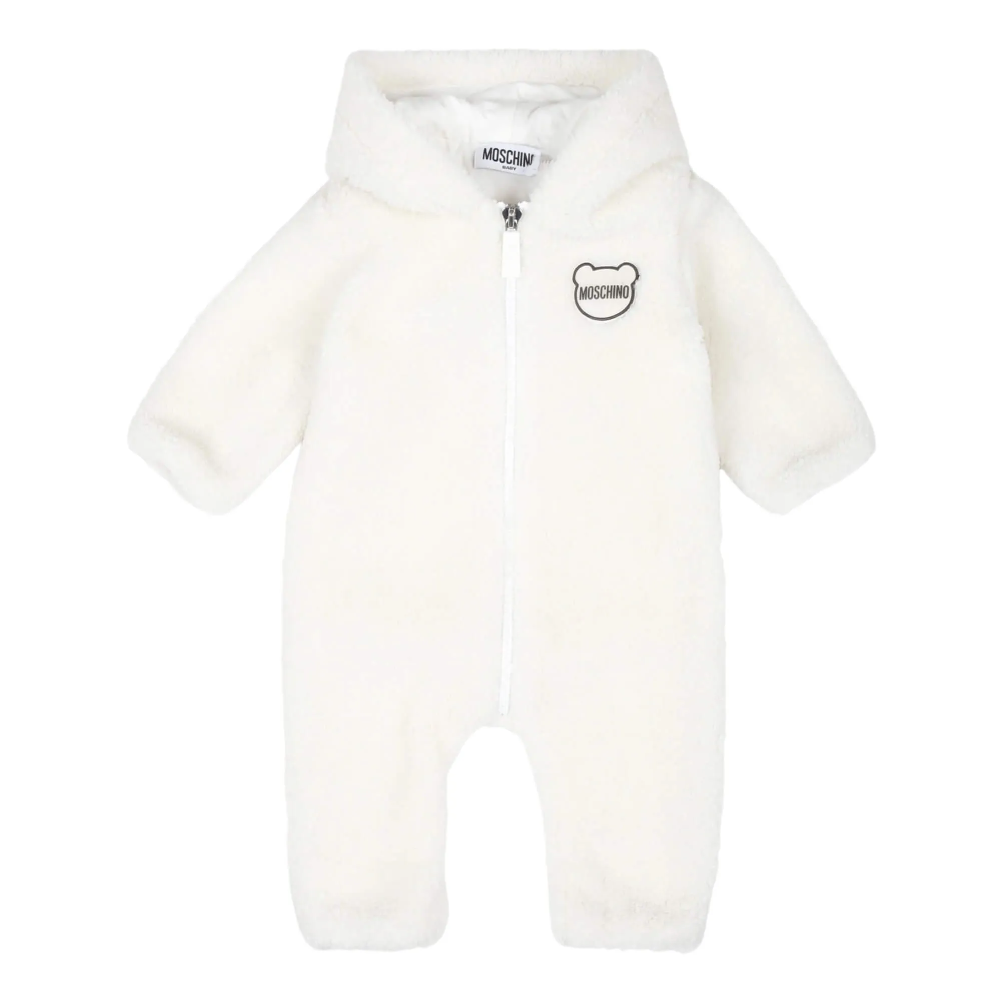 Moschino Baby Fuzzy White Onesie