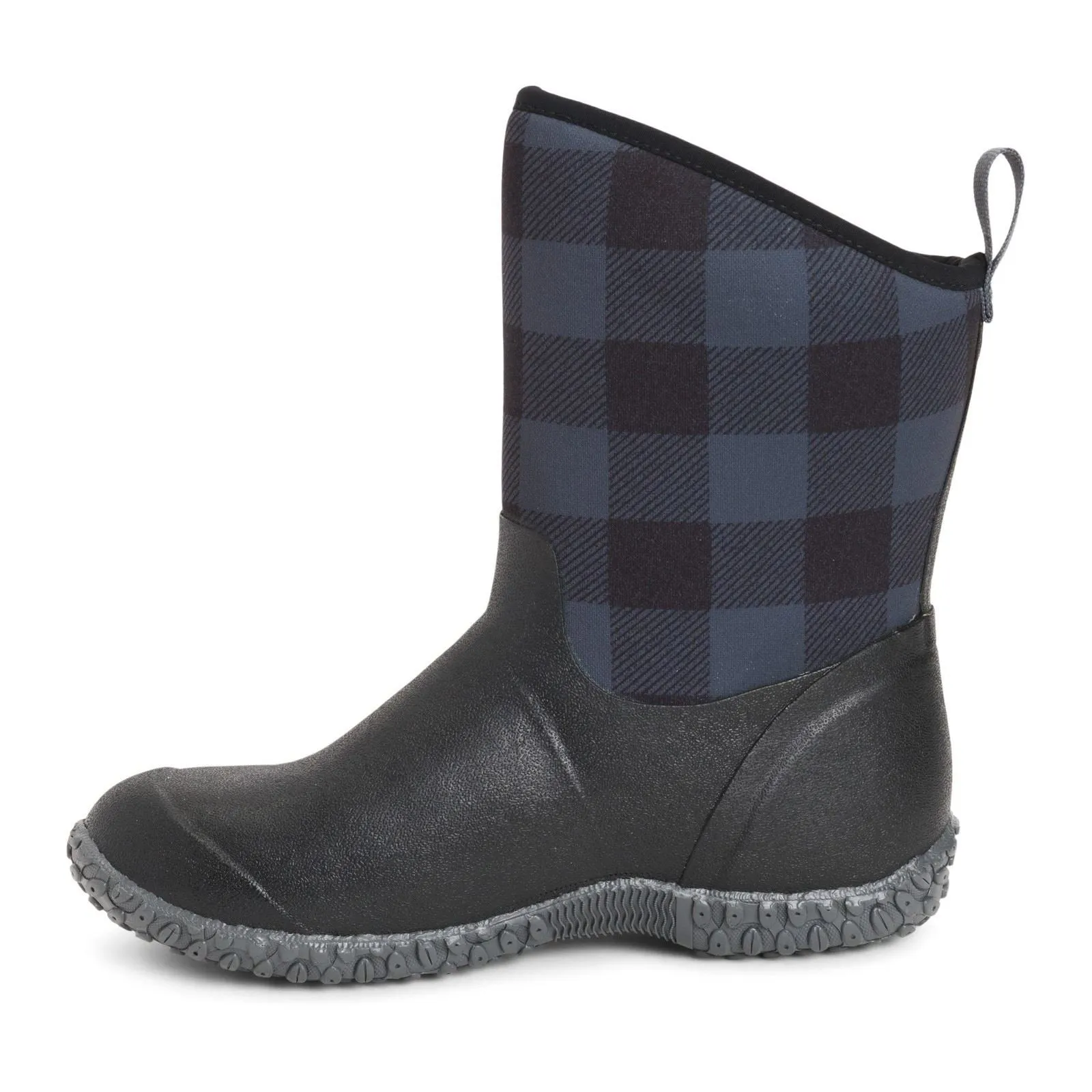 Muck Boots Muckster II Mid Rubber Black/Grey Plaid Wellington Boots