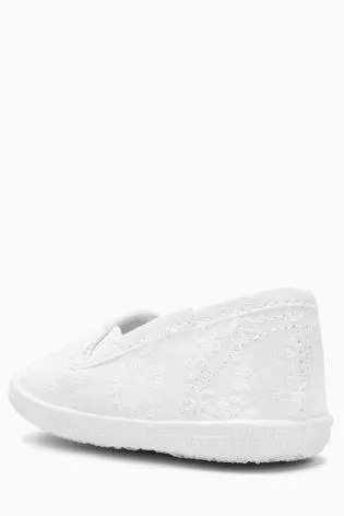 Next White Slip-On Baby Girls Crawlers