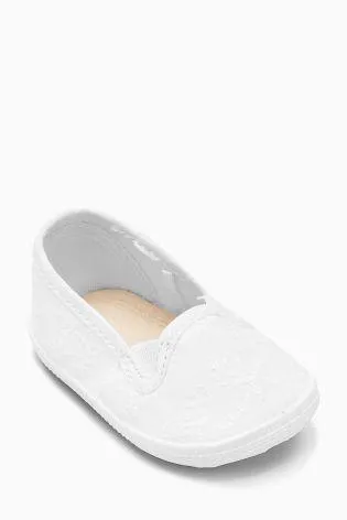 Next White Slip-On Baby Girls Crawlers