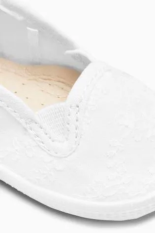 Next White Slip-On Baby Girls Crawlers