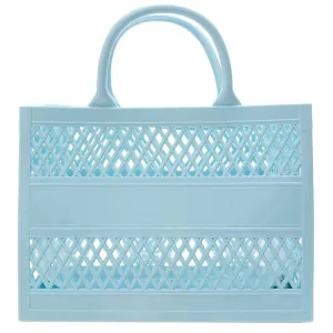 Personalized Baby Blue Jelly Beach Bag