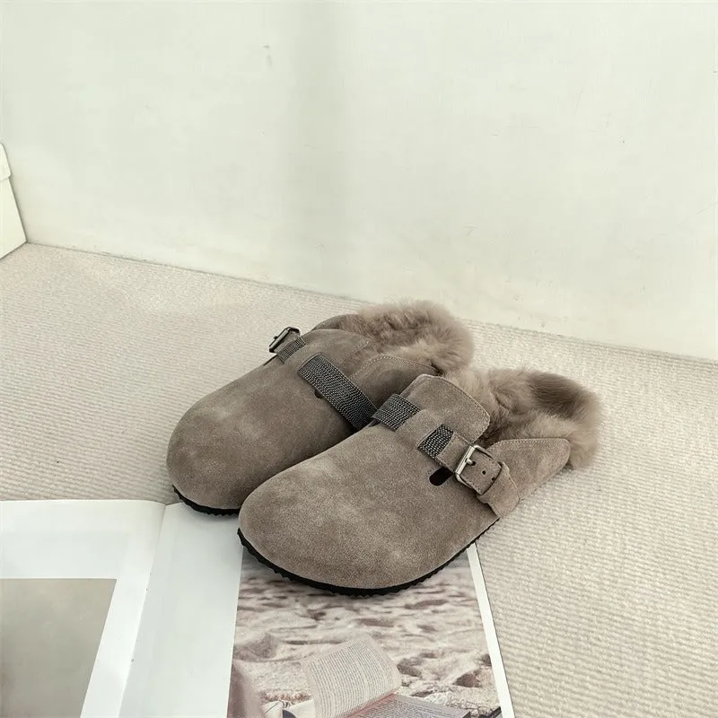 Pre Order:  Fur Toe Cap Slippers