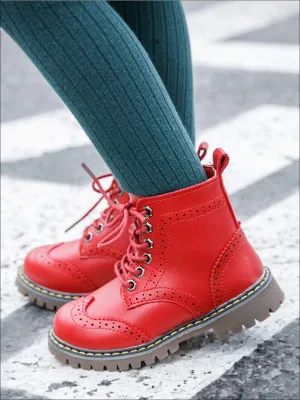 Preppy Red Boots By Liv and Mia