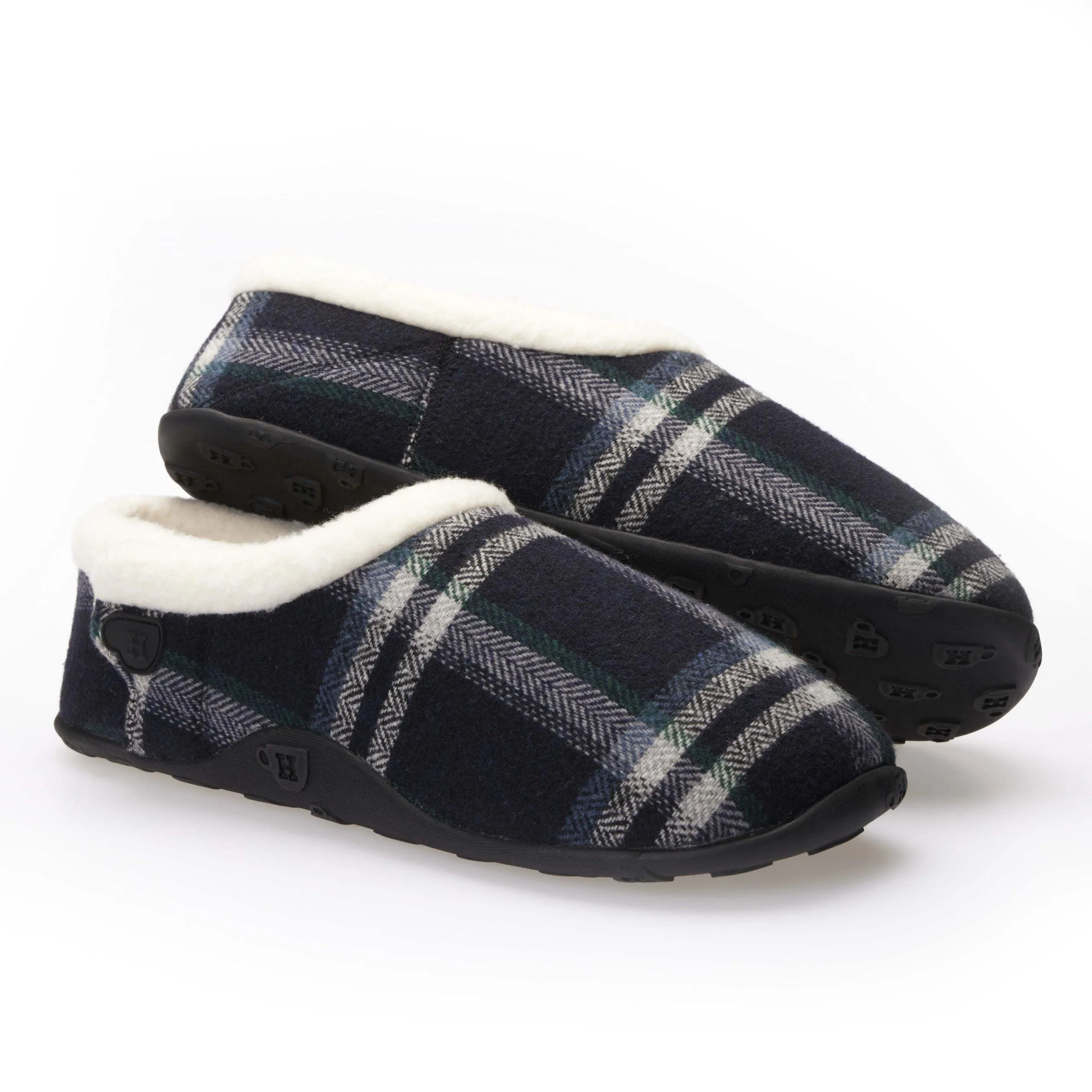 Ralph - Navy Blue Check Men's Slippers